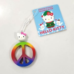 Hello Kitty peace onbre ornament